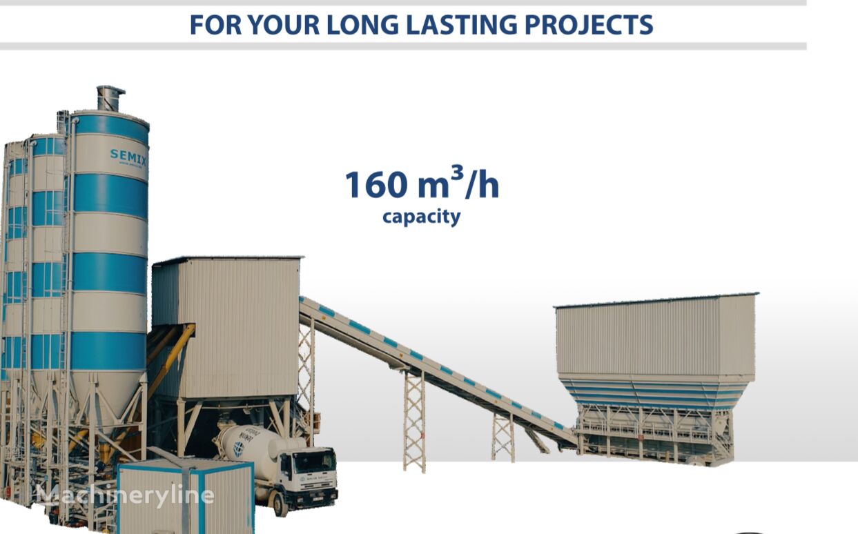 neue Semix Stationary Concrete Batching Plant 160 m³/h Betonmischanlage